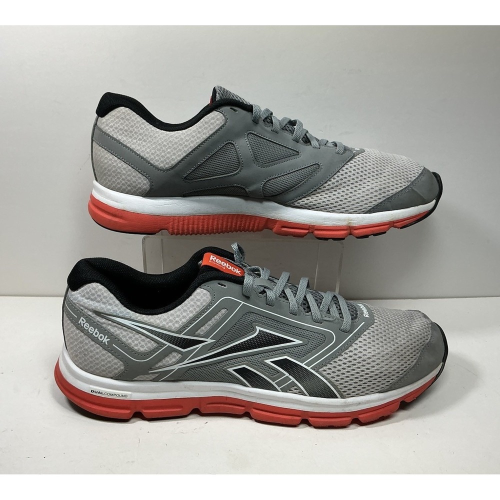 Reebok DMX Ride Running Shoes Mens Sz 13 Athletic Sneakers White Gray Orange